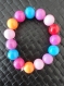 Bracelet perles multicolores 