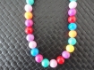 Collier perles multicolores 