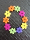 Bracelet en fleurs multicolores 