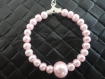 Créoles avec perles nacrées rose 