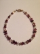 Bracelet en perles swarovski violettes et transparentes 