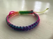 Bracelet fils macramés multicolore 