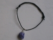 Bracelet réglable tête de mort violet 