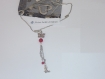 Collier country papillons et perles rouge 