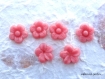 Lot de 6 perles fleurs porcelaine froide 12 mm 