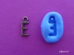 Moule en silicone pendentif initial alphabet lettre e 