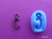 Moule en silicone pendentif initial alphabet lettre c 