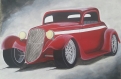 Hot rod ford 32 rouge 