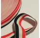 élastique 30 mm noir, rouge, et blanc /vendu au mètre 