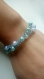 Bracelet perles bleu et vert 