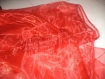 Paire de voilages rouge (en nylon)