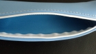 Trousse cylindrique en skaï bleu fg blanche