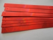 Lot de 12 bandes de papier cartonné rouge brillant 1cmx20cm 
