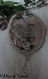 Cadre ovale à verre bombé ancien relooké "shabby" / envoi offert 