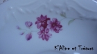 Mignardises en plâtre abricot dans leur assiette en porcelaine blanche / envoi offert 
