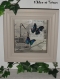 Cadre vitrine inspiré du "cabinet de curiosités" avec papillons 3d bleus sous verre / envoi offert 