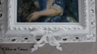Cadre baroque romantique patine blanc "meringue" / port gratuit 