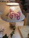 Lampe de chevet, lampe de table pied en bois patine lin foncé / port gratuit 