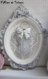 Cadre ovale baroque en plâtre style ancien, patine gris gustavien / port gratuit 