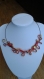 Collier alu rouge et or 