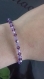 Bracelet perles toupies violettes 