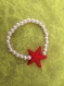Bracelet étoile /étoile de mer rouge 