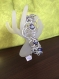 Bracelet noeud avec perles bleu et argent 