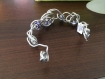 Bracelet noeud avec perles bleu et argent 