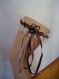 Jarretière dentelle ivoire et marron / chocolat accessoire mariage 