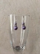 Boucle d'oreilles en verre nacré violette et parme / mauve 