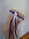 Jarretière dentelle blanche et violette / violet accessoire mariage 