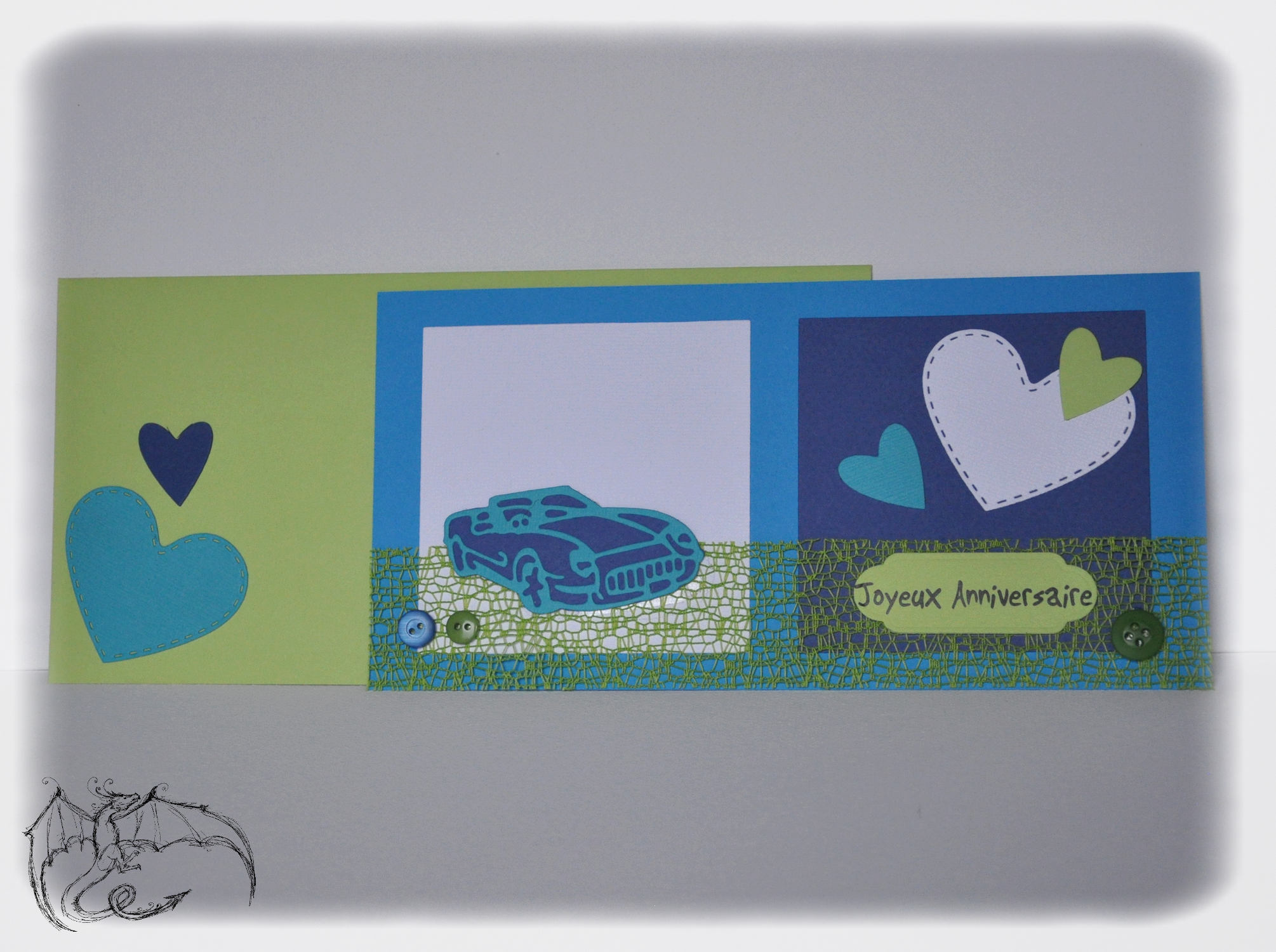 Carte D Anniversaire Scrapbooking Pour Garcon Adolescent Homme Theme Voiture Papeterie Cartes Anniversaire Par Les 1001 Bidules Du Dragon