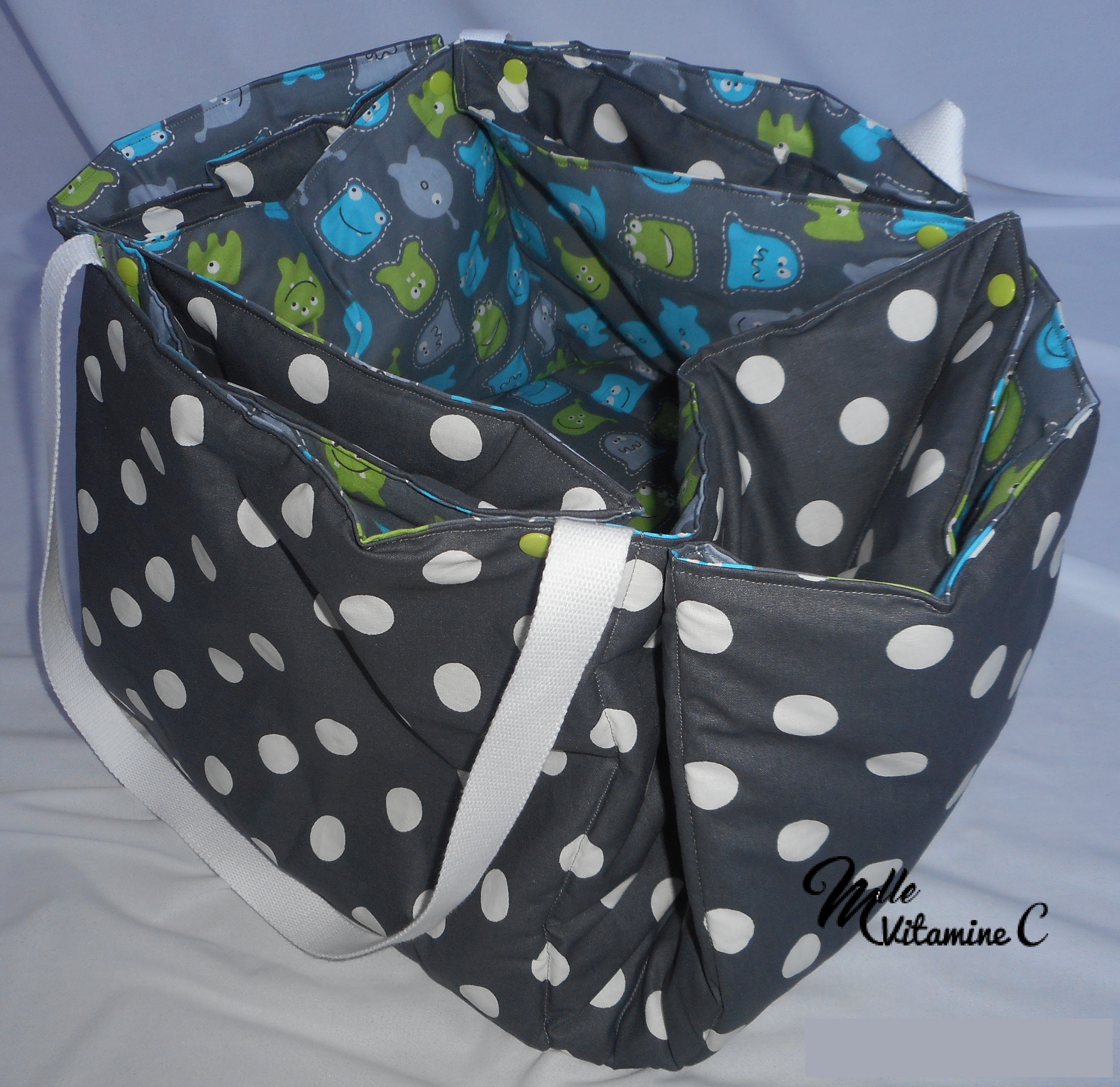 Sac De Rangement Tapis De Jeu Nomade 90x90 Accessoires Bebe Par Mlle Vitamine C