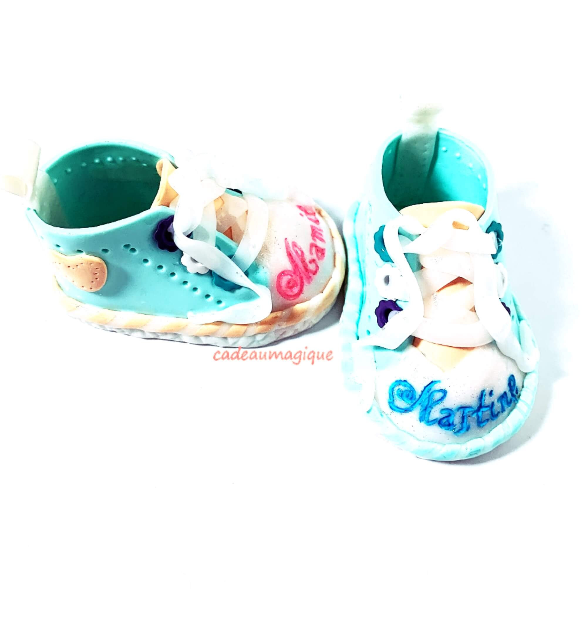 Idee Cadeau Annonce Grossesse Papy Mamie Chaussures Bebe Converse Fimo Par Cadeaumagique