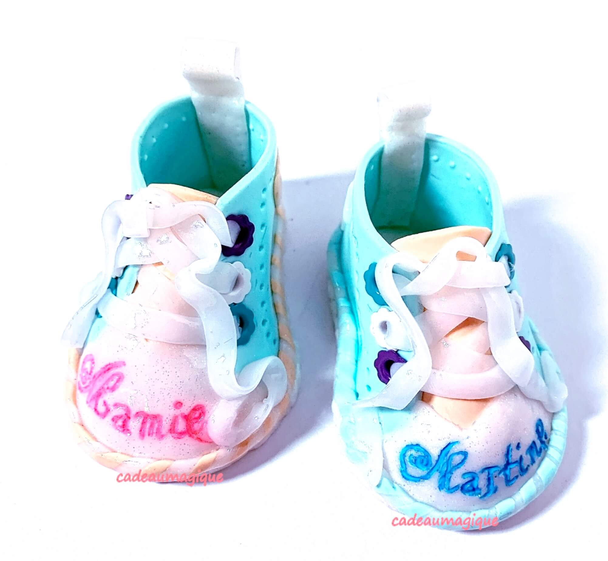 Idee Cadeau Annonce Grossesse Papy Mamie Chaussures Bebe Converse Fimo Par Cadeaumagique