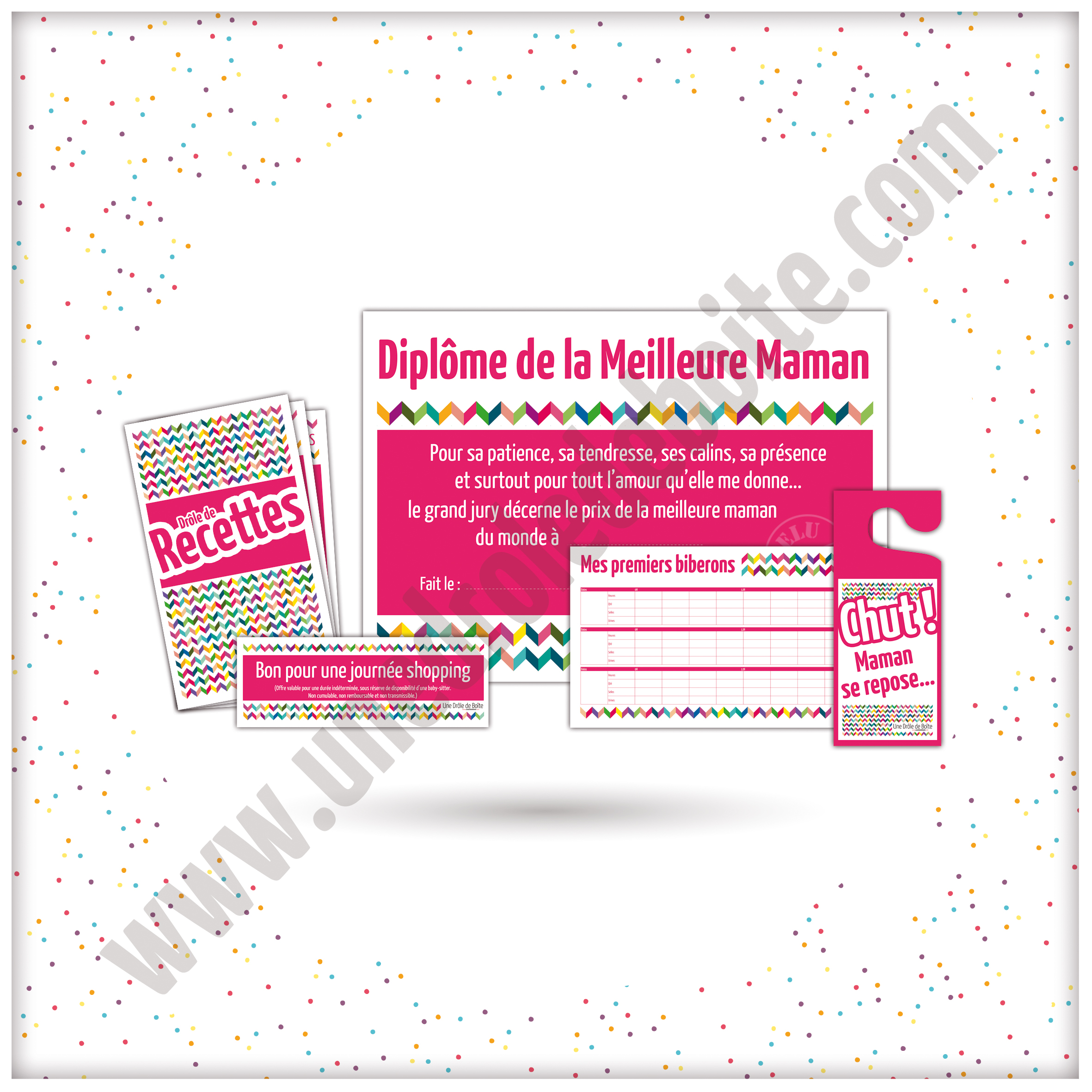Drôle de maman , coffret cadeau jeune maman : accessoires ...