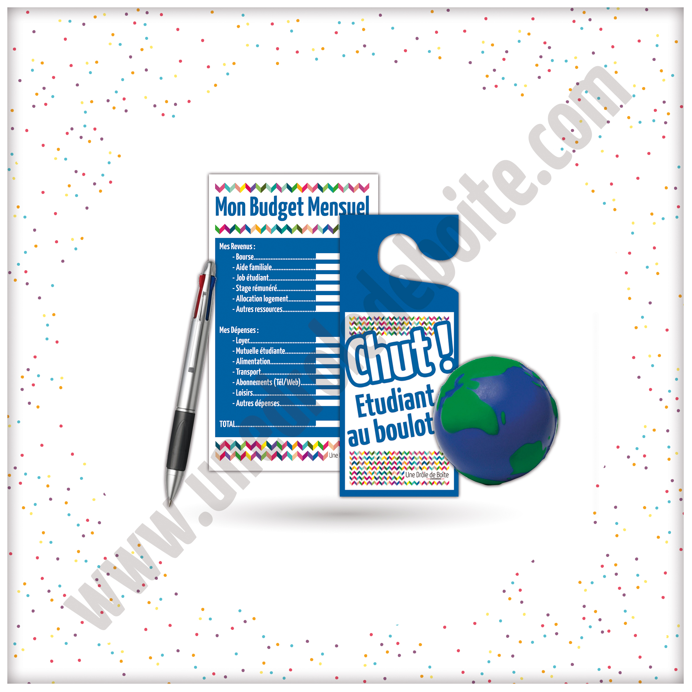Drôle d'etudiant / coffret cadeau jeune étudiant accessoiresfemme
