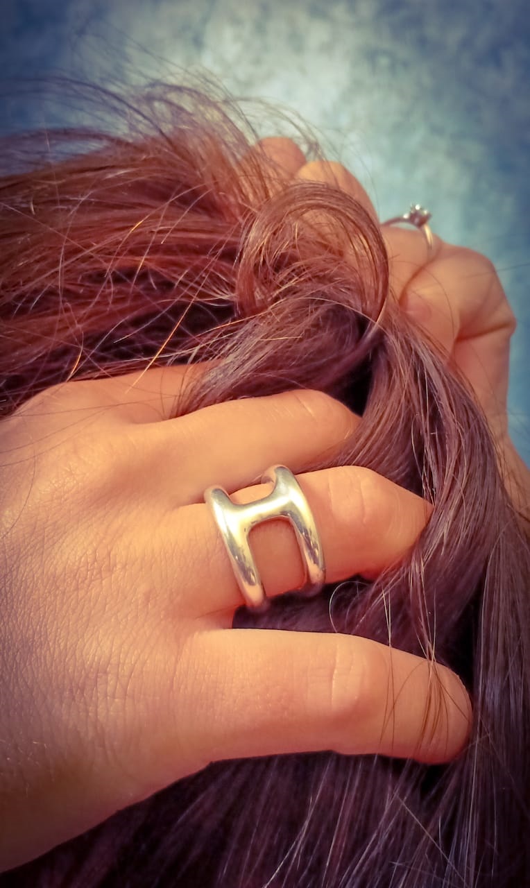 Bague maille marine en argent massif bague par l atelier souiri