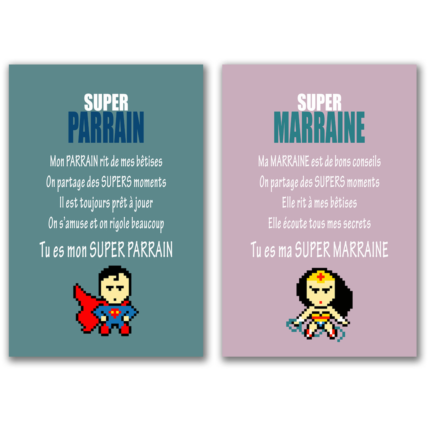 2 Affiches Super Parrain Et Marraine Humour Texte Par Alexiableu 2 Affiches Super Parrain Et Marraine Humour Texte Par Alexiableu