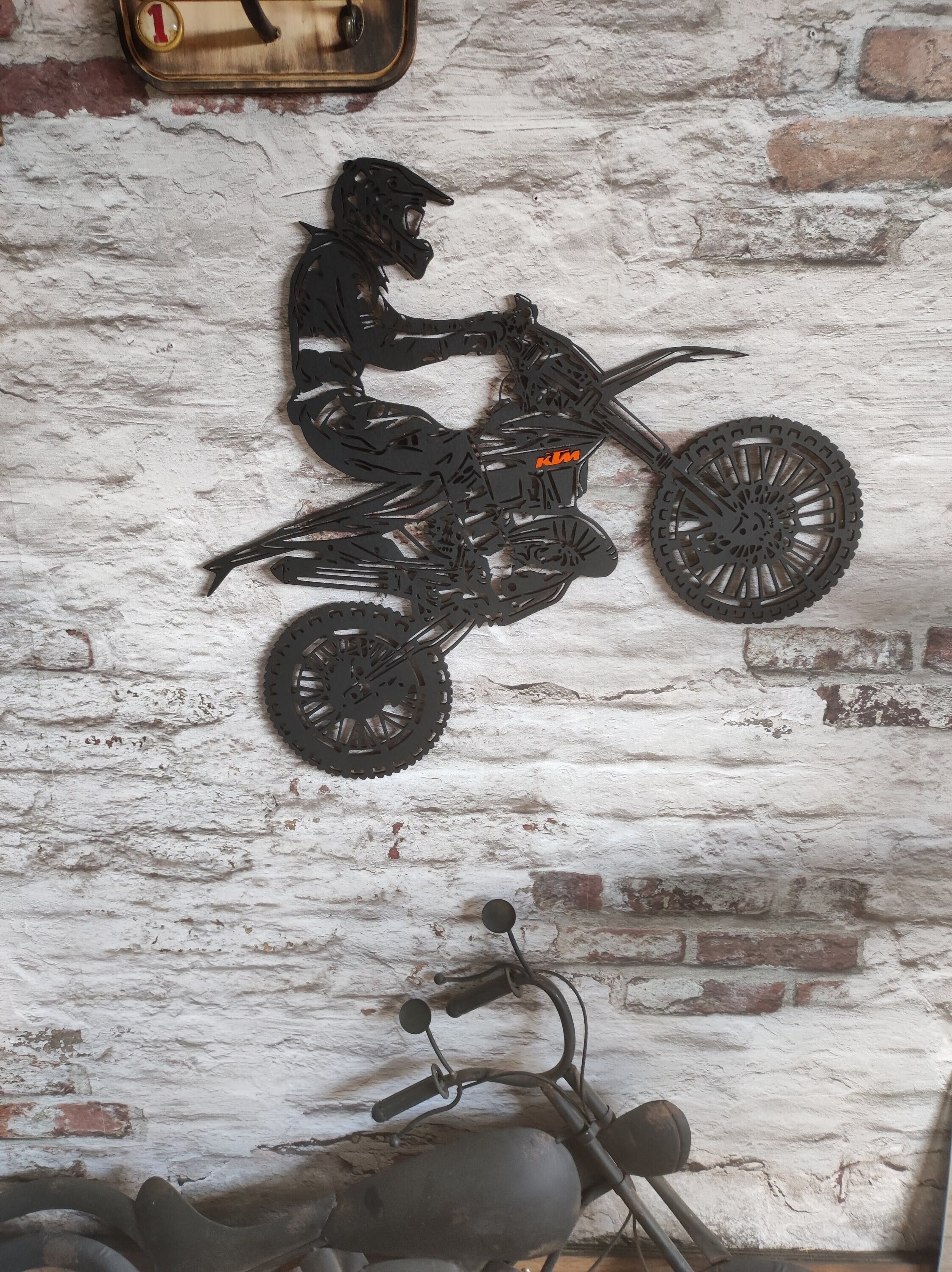 Kremers Schatzkiste Salvadanaio Decorativo A Forma Di Moto In Metallo, 22 Cm, Porta Banconote