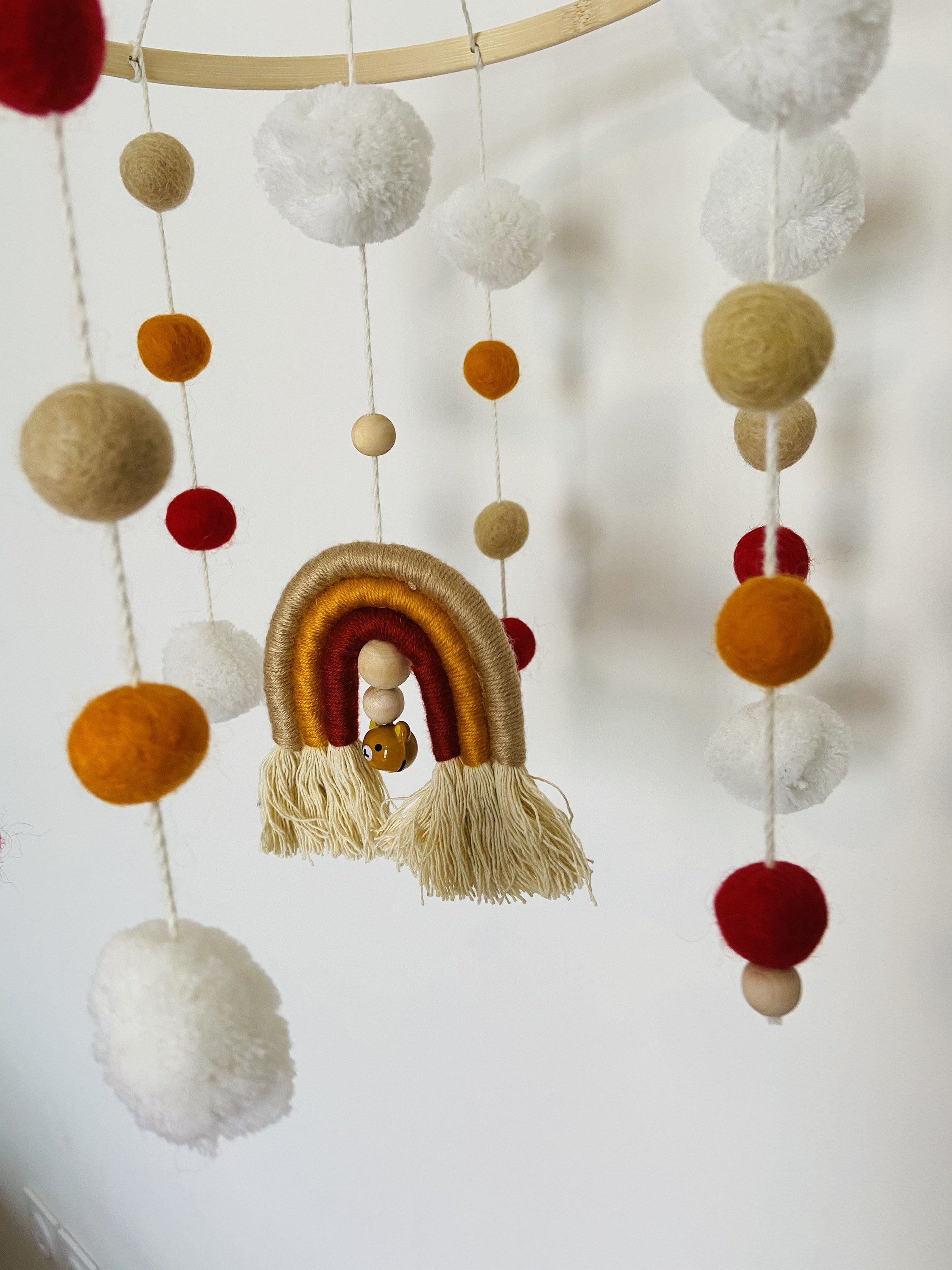 Mobile Pour Bebe Arc En Ciel Montessori Suspension D Eveil Bebe Mobile En Bois Mobile D Eveil Mobile Bebe Fille Mobile Bebe Garcon Par Ecoboutiquefrance