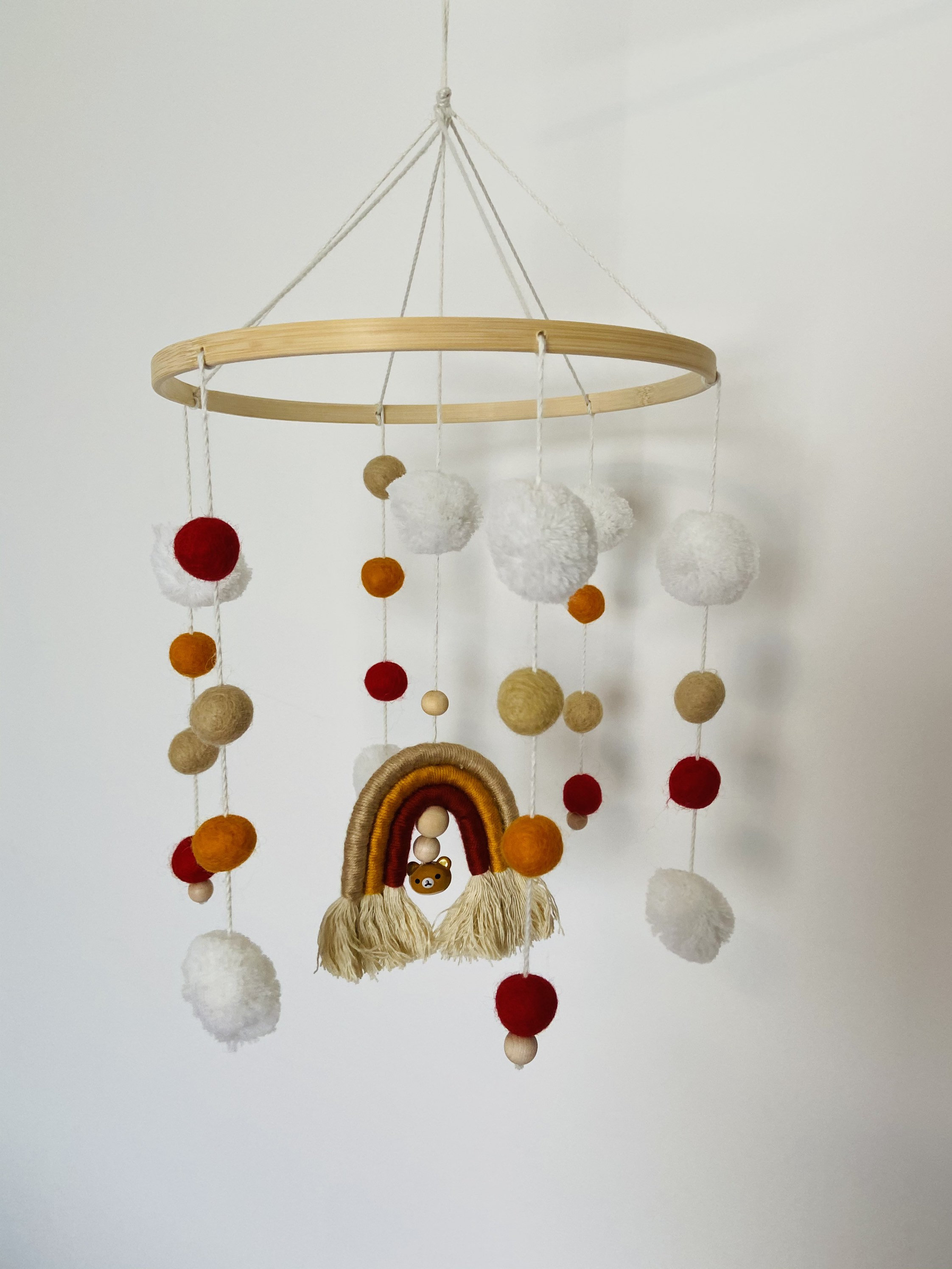 Mobile Pour Bebe Arc En Ciel Montessori Suspension D Eveil Bebe Mobile En Bois Mobile D Eveil Mobile Bebe Fille Mobile Bebe Garcon Par Ecoboutiquefrance