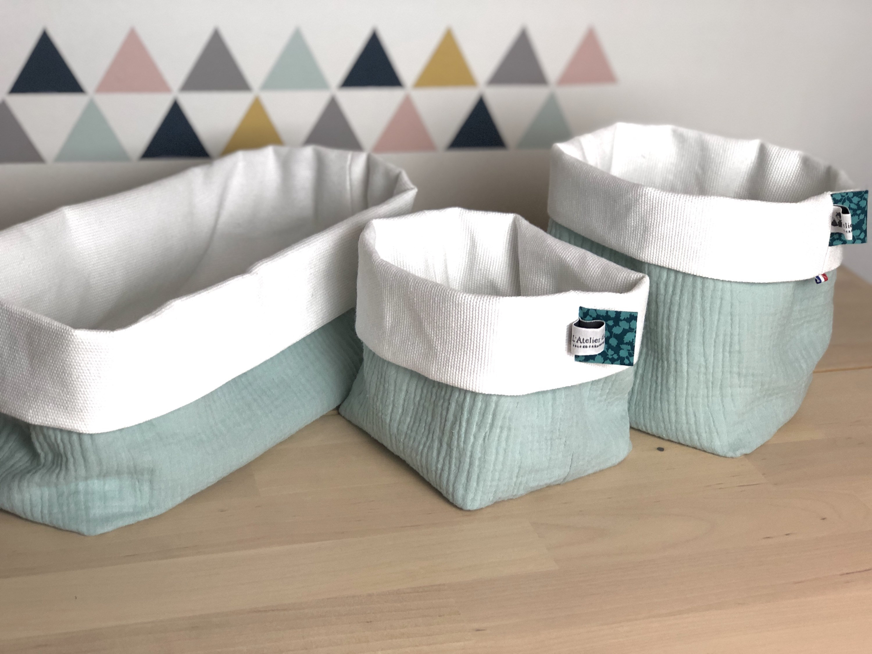 Paniers de rangement bébé , trio de paniers. :  accessoires-autres-accessoires par l-atelier-du-renard