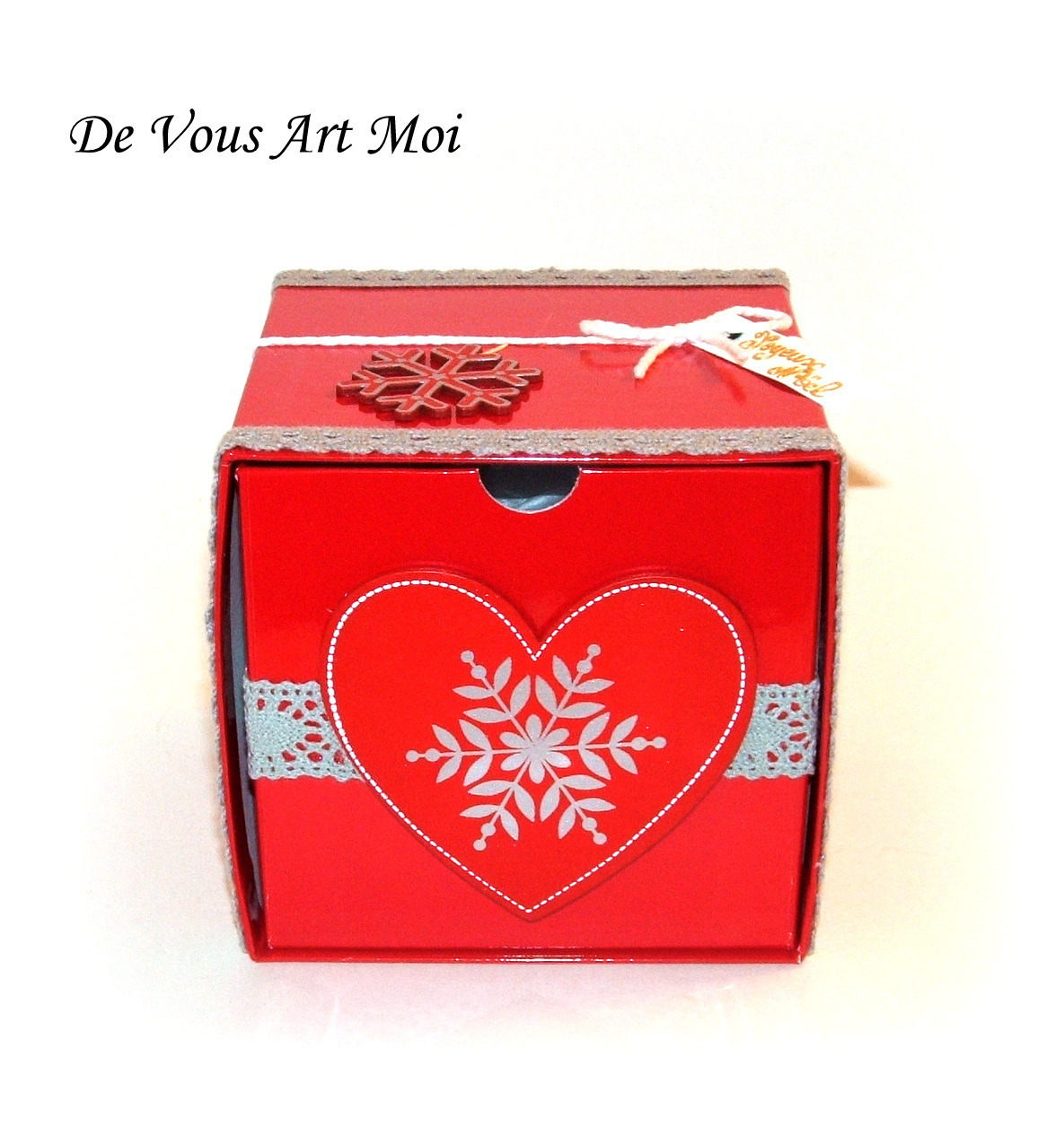 Coffret Boite Theme Noel Boite Emballage Cadeau Noel Fait Main Artisanale Par Devousartmoi
