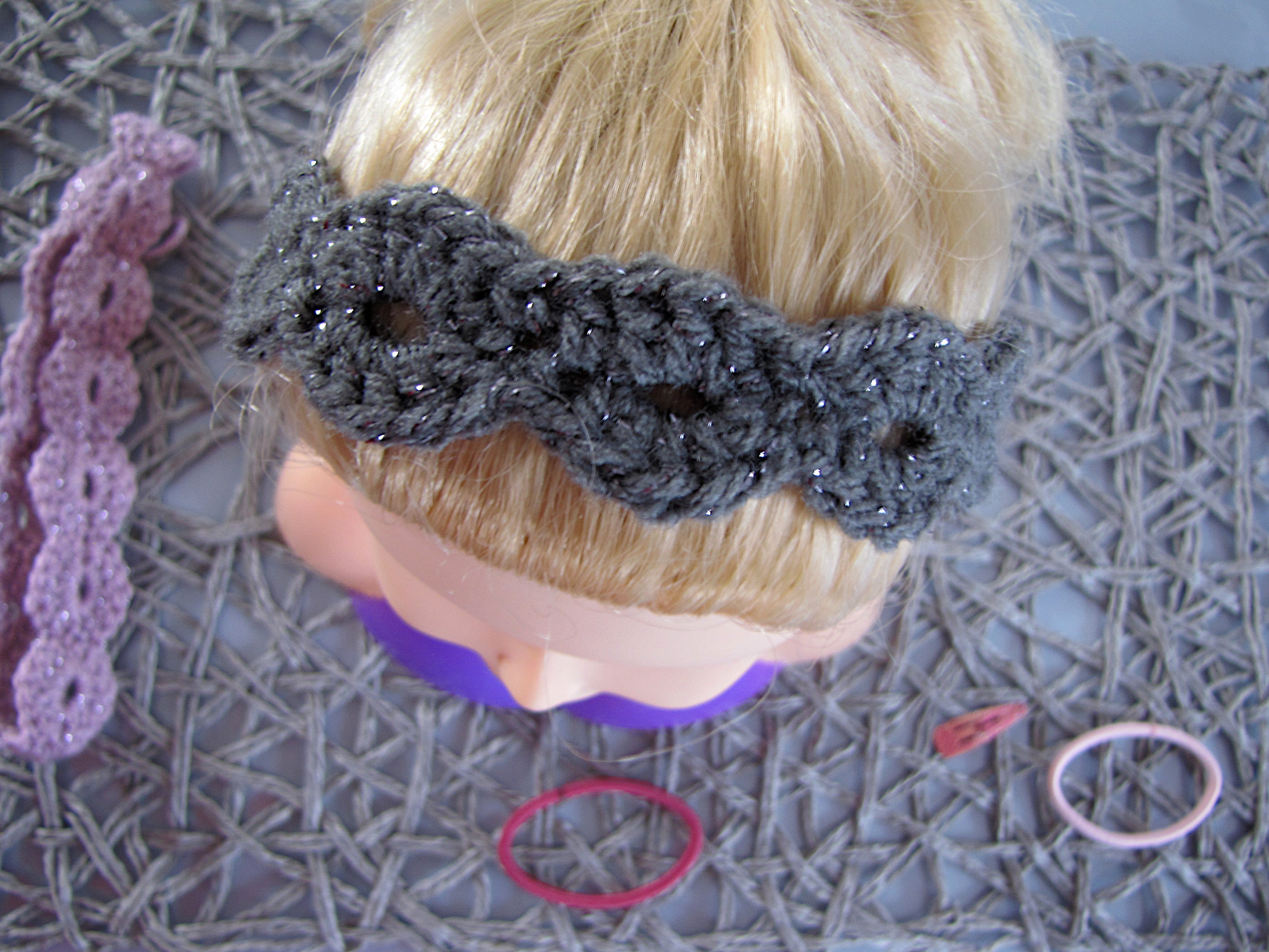 Bandeau Headband Fleur Paillete Realise Au Crochet Pour Maintenir Cheveux Cadeau Femme Fille Bebe Mere Anniversaire Noel Fetes Par Manuerevaconfection