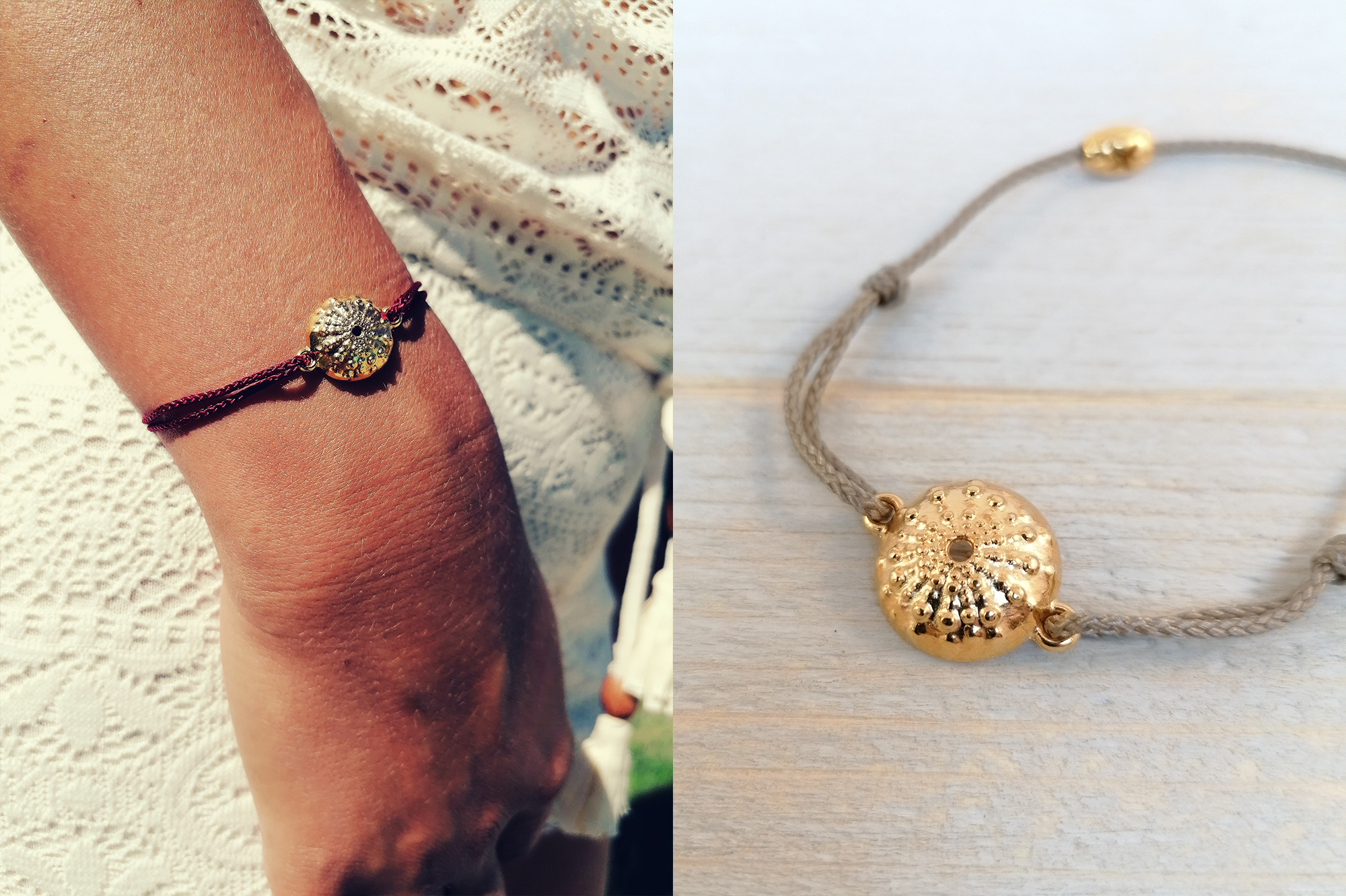 Bracelet femme doré oursin • bracelet boho bohème • bracelet plage tendance  • cadeau pour elle, cadeau fête des mères, bracelet d\'amitié : bracelet par  lavventurabijoux