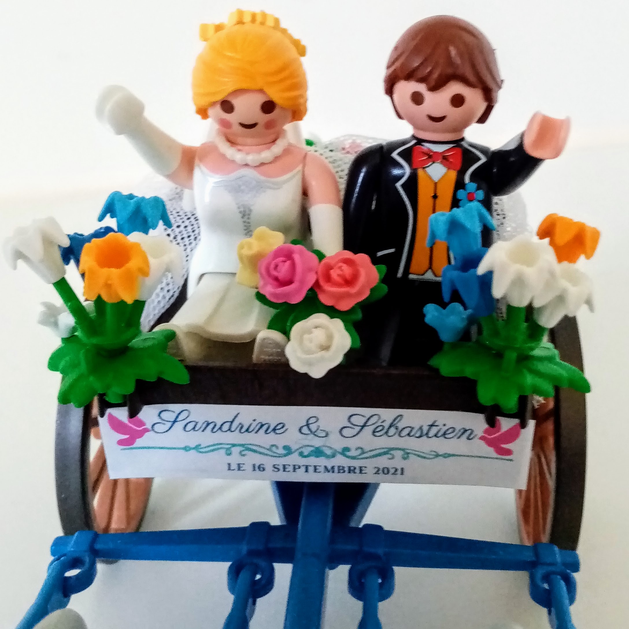 Cadre playmobil, les mariés, anniversaire de mariage ou célébration de  mariage, avec texte, dates, prénoms à personnaliser, : accessoires-mariage  par made-in-paradiy