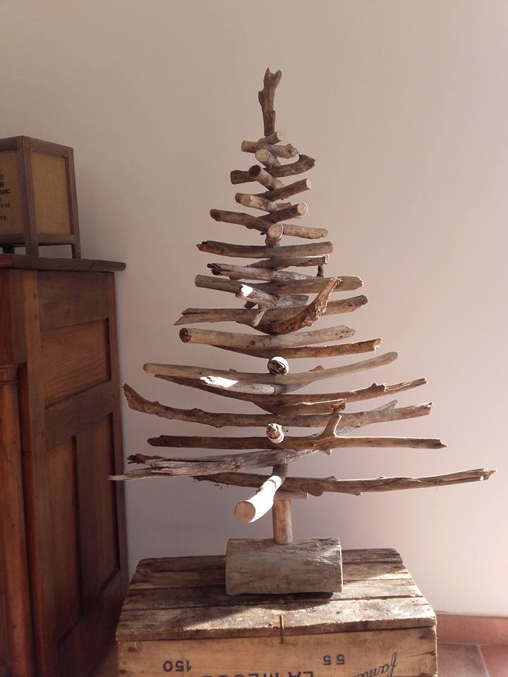 Sapin de noel bois en flotte 0m80 objetsdeco par rueduboisflotte