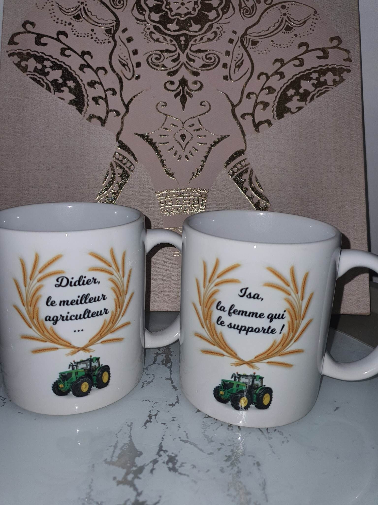 Mug personnalisé meilleur agriculteur. mug personnalisé métier