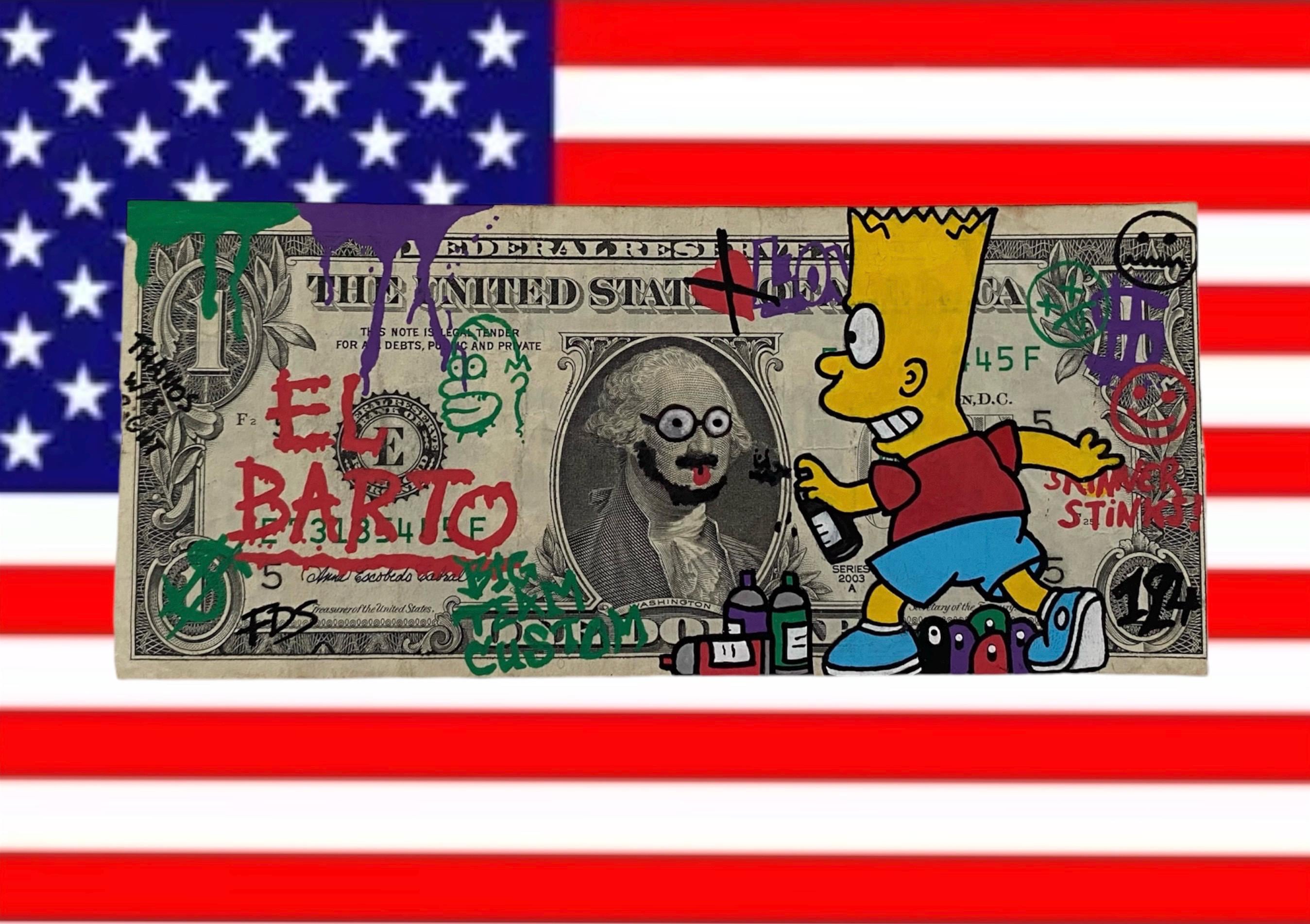 dessin-de-bart-simpson-sur-un-billet-de-1-dollar-des-tats-unis-par